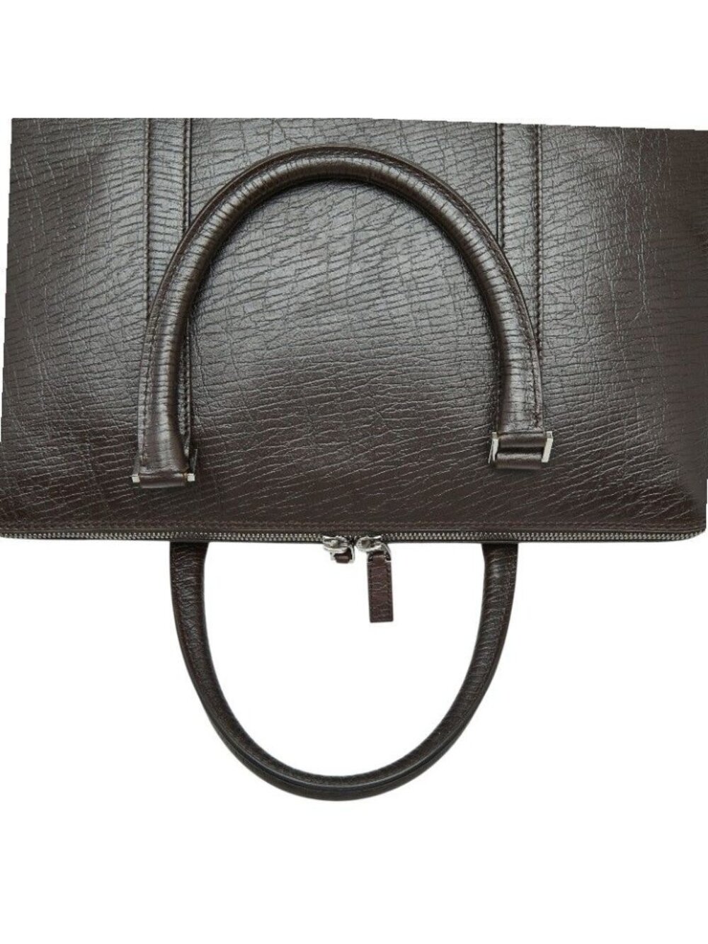 Gucci Logo Tote Business Dark Brown Leather - Picture 8 of 10